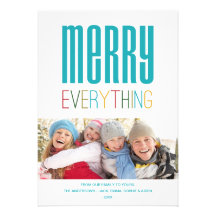MERRY EVERYTHING | HOLIDAY PHOTO CARD PERSONALIZED ANNOUNCEMENTS