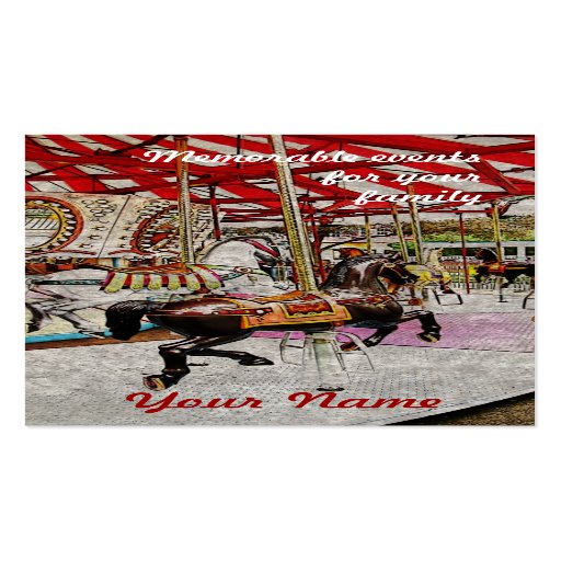 merry-go-round event manager business card