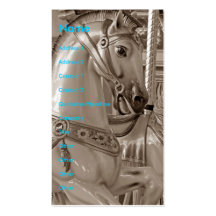 Merry-Go-Round Horse in Sepia Business Cards