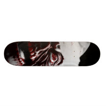 Merry Gory Halloween Zombie Santa Skate Board