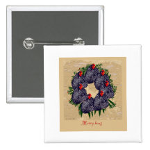 merry hens wreath gifts pin