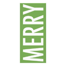 MERRY Holiday Card, Large Size, Flat Custom Announcements