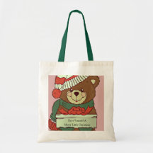 Merry Little Christmas Bear Bag