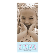 Merry Little Christmas - Blue Personalized Invitations