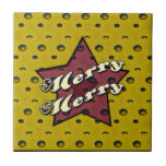 Merry Merry Ochre Star Tiles