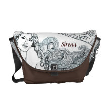 Messenger Bag Brown "Curly Wave Mermaid"