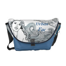 Messenger Bag "Curly Wave Mermaid"