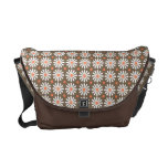 Messenger Bag - Daisy Pattern in Brown messenger bags