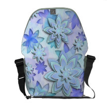 Messenger Bag mandala abstract lotus flowers