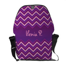 Messenger Bag Retro Zig Zag Chevron Pattern