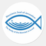 Messianic Jewish Seal of Jerusalem Round Stickers