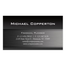 Metal Business Card Grey Header