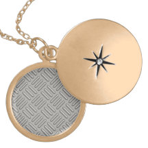Metal Diamond Plate Patterned Pendant