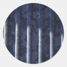 Metal Grooves Round Stickers