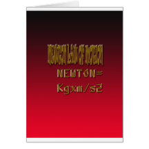 Metal Newton Law Of Motion Greeting Card