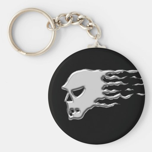 Metal skull key chain