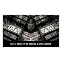 metal structures service and installation business business card