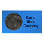 Metal World Globe Business Cards