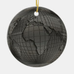 Metal World Globe Ornament