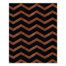 Metalic Bronze Zig Zag Pattern Photo Art