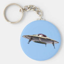 Metalic UFO Keychain
