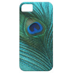 Metallic Aqua Blue Peacock Feather
