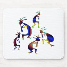 Metallic Blue Kokopelli Mouse Mats