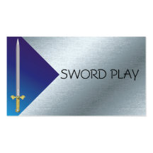 Metallic Card and Medieval  Sword Business Card