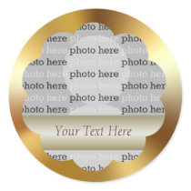 Metallic-Effect Gold Photo Sticker