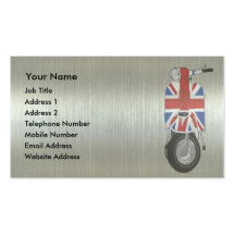 Metallic effect UJ Scooter Business Cards