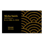 Metallic Golden Arches Monogram Business Card