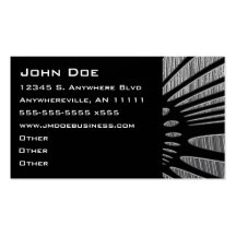 Metallic Silver Ray Accent Business Card