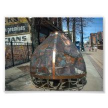 Metallic Street Sculpture in Buffalo NY Photo Art