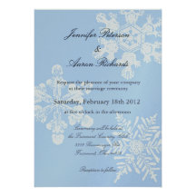 Metallic Winter Snowflake Wedding Invitation
