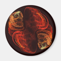 Metamorphosis Abstract Art Round Magnet