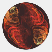 Metamorphosis Abstract Art Round Sticker
