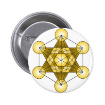 Metatron's Cube Pinback Button