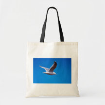 Mew Gull in Flight Tote Bags