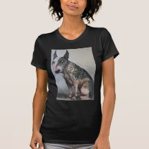 Mexican day of the dead bull terrier t-shirts