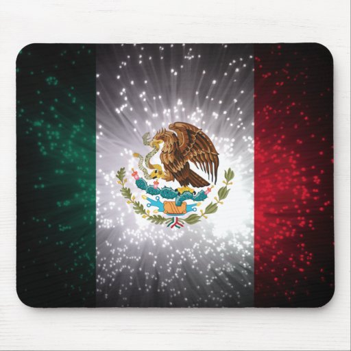 Mexican Flag Firework Mouse Pads