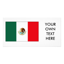 Mexican Flag T-shirts and Gifts Customised Photo Card