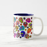 Mexican Folk Art Sugar Skulls Mugs