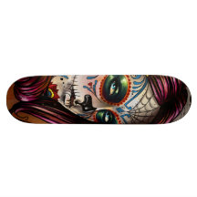 Mexican Skull Skateboard