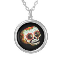 Mexican Sugar Skull Personalised Necklace