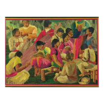 Mexican village scene posters
