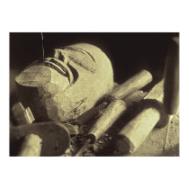 Mexican Wood Mask posters