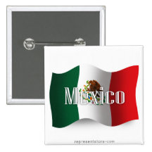Mexico Waving Flag Buttons