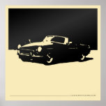 MGB, 1971 - Black on light cream Posters