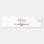Mia (Pink Butterfly) Bumper Sticker