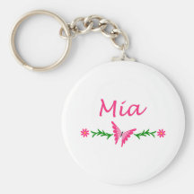 Mia (Pink Butterfly) Keychain